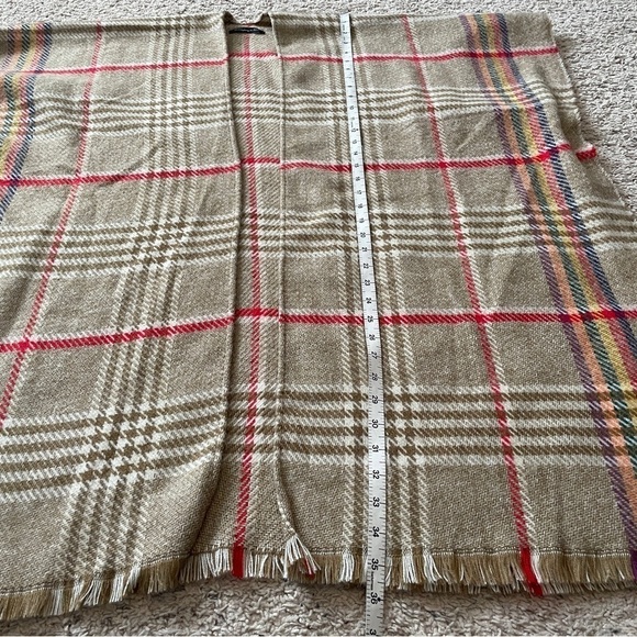 Blanket Poncho Wrap Kimono Top in Plaid ~ Do Everything in Love - Picture 5 of 7